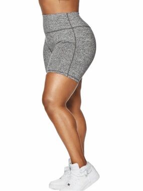High-Rise Gray Heather Athletic Bike Shorts